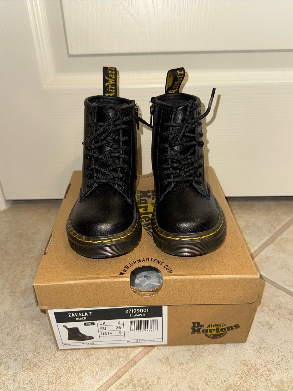 Dr. Martens Kids' Zavala Combat Lace Up Boot